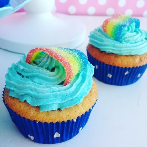 Regenbogen Muffins