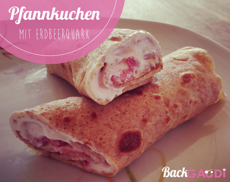 Pfannkuchen mit Erdbeerquark - BackGAUDI