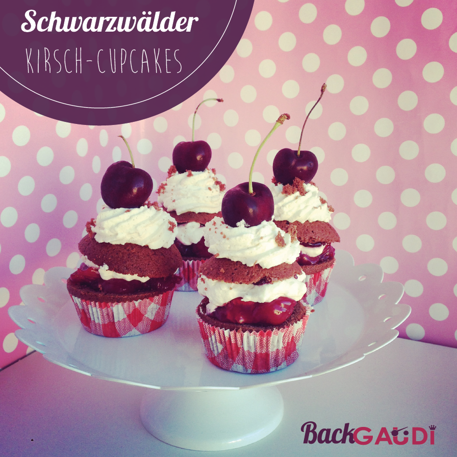 Schwarzwälder Kirsch Cupcakes - BackGAUDI