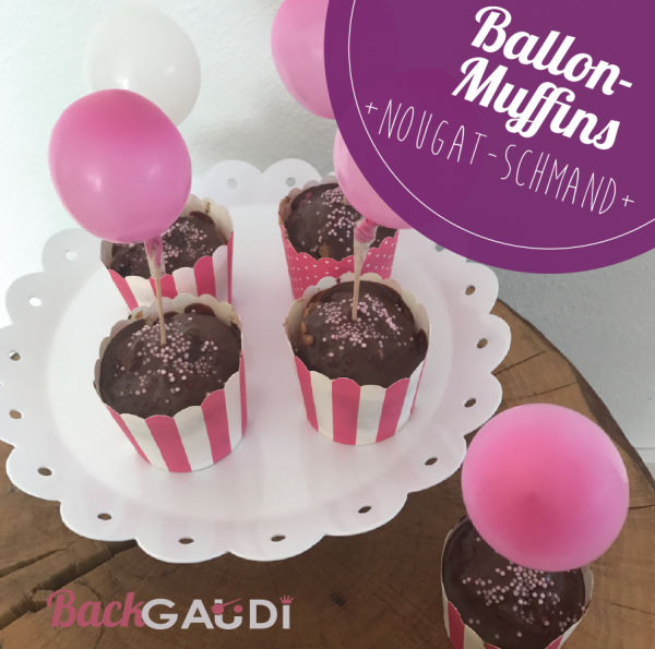 Ballon-Muffins (Nutella-Schmand-Muffins)